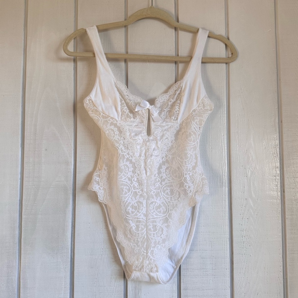 Vintage 80s Jones New York White Bodysuit